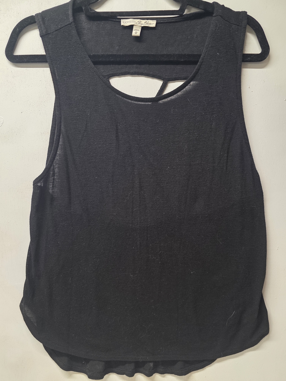 Express One Eleven - Women's Size Medium Open Back Tank Top - Black